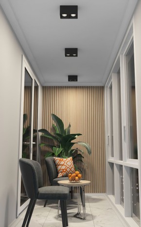 DK3085-BK+CH Светильник накладной IP 20, 10 Вт, GU5.3, LED, черный/хром, пластик в Сысерти - sysert.mebel24.online | фото 2