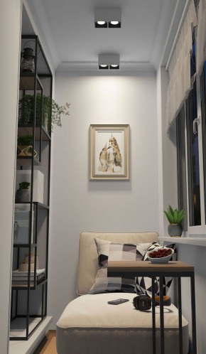 DK3085-WB+WH Светильник накладной IP 20, 10 Вт, GU5.3, LED, бело-черный/белый, пластик в Сысерти - sysert.mebel24.online | фото 2