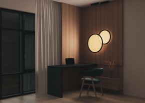 DK6606-BK Подвесной вертикальный светильник Veil со светодиодом H1700 d600 220V 48W 3000-6000K IP20 черный алюминий в Сысерти - sysert.mebel24.online | фото 5