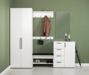 ЭЙР прихожая (модульная) Белый Шагрень в Сысерти - sysert.mebel24.online | фото