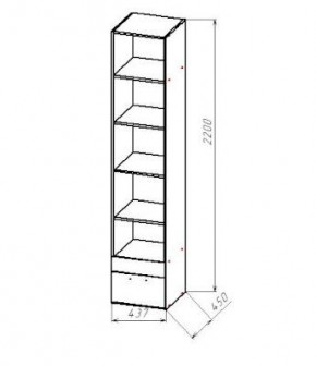 ГЕОМЕТРИЯ ГМТ.07 пенал открытый в Сысерти - sysert.mebel24.online | фото 2