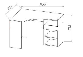 ГЕОМЕТРИЯ ГМТ.10 Стол угловой в Сысерти - sysert.mebel24.online | фото 2