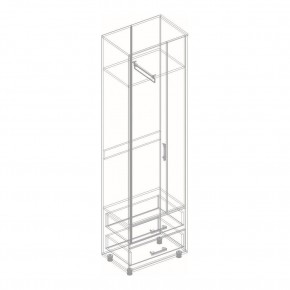 ГРАФ Шкаф 2-х створчатый с 2 ящиками (перламутр) в Сысерти - sysert.mebel24.online | фото 2