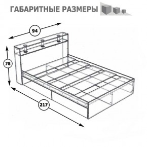 Камелия Кровать 0900, цвет венге/дуб лоредо, ШхГхВ 93,5х217х78,2 см., сп.м. 900х2000 мм., без матраса, основание есть в Сысерти - sysert.mebel24.online | фото 4