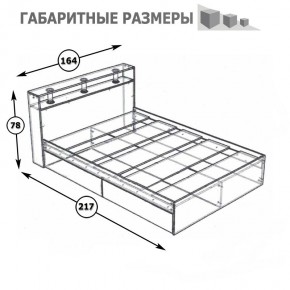 Камелия Кровать 1600, цвет белый, ШхГхВ 163,5х217х78,2 см., сп.м. 1600х2000 мм., без матраса, основание есть в Сысерти - sysert.mebel24.online | фото 4