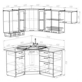 КИРА Кухонный гарнитур Литл ( 1300*2000 мм ) в Сысерти - sysert.mebel24.online | фото 2