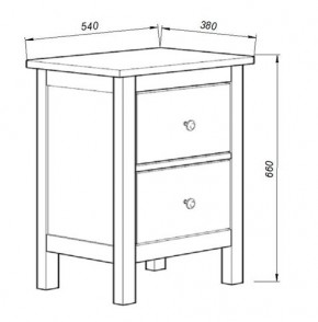 Комод 02 Кантри белый с двумя ящиками в Сысерти - sysert.mebel24.online | фото 3