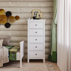 Комод 05 Кантри белый с пятью ящиками в Сысерти - sysert.mebel24.online | фото 4