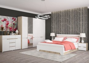 Комод 1200 АНТАЛИЯ (Сонома/Белый софт) в Сысерти - sysert.mebel24.online | фото 3