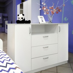 Комод 1400 Париж (Белый тиснение) в Сысерти - sysert.mebel24.online | фото 5