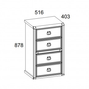 Комод 4S/50, MAGELLAN, цвет Сосна винтаж в Сысерти - sysert.mebel24.online | фото 2