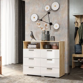 Комод Азаро (Крафт/Белый глянец) в Сысерти - sysert.mebel24.online | фото 3