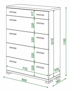 Комод Домино КМ-1 в Сысерти - sysert.mebel24.online | фото 3