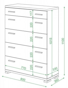 Комод Домино Лайт КМ-2 в Сысерти - sysert.mebel24.online | фото 2