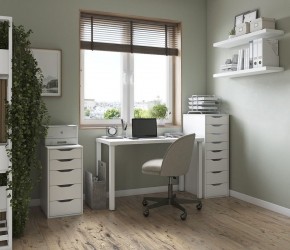 Комод Ингар белый высокий с пятью выдвижными ящиками в Сысерти - sysert.mebel24.online | фото 2