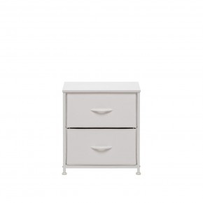 Комод Leset Линкс 2 ящ. (к/з), Каркас Белый, ящики Белые в Сысерти - sysert.mebel24.online | фото 1