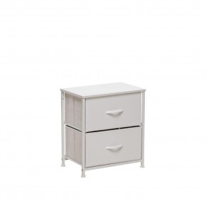 Комод Leset Линкс 2 ящ. (к/з), Каркас Белый, ящики Белые в Сысерти - sysert.mebel24.online | фото 2