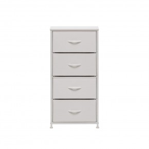 Комод Leset Линкс 4 ящ. (к/з), Каркас Белый, ящики Белые в Сысерти - sysert.mebel24.online | фото 1