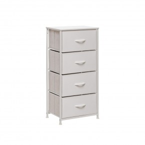 Комод Leset Линкс 4 ящ. (к/з), Каркас Белый, ящики Белые в Сысерти - sysert.mebel24.online | фото 2