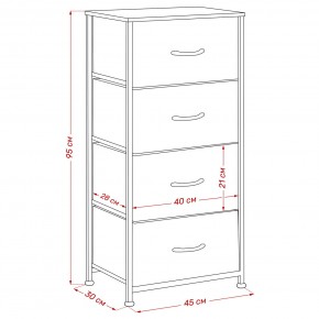 Комод Leset Линкс 4 ящ. (к/з), Каркас Белый, ящики Белые в Сысерти - sysert.mebel24.online | фото 8