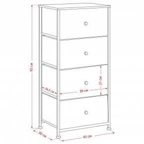 Комод Leset Линкс 4 ящика (МДФ) в Сысерти - sysert.mebel24.online | фото 12