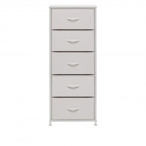 Комод Leset Линкс 5 ящ. (к/з), Каркас Белый, ящики Белые в Сысерти - sysert.mebel24.online | фото 1