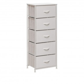 Комод Leset Линкс 5 ящ. (к/з), Каркас Белый, ящики Белые в Сысерти - sysert.mebel24.online | фото 3