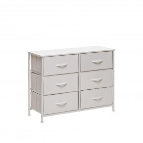Комод Leset Линкс 6 ящ. (к/з), Каркас Белый, ящики Белые в Сысерти - sysert.mebel24.online | фото 3