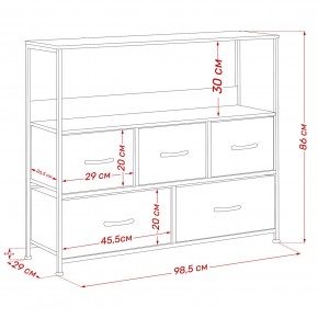 Комод Leset Локи 5 ящиков с полкой в Сысерти - sysert.mebel24.online | фото 13