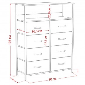 Комод Leset Локи 8 ящ. с полкой в Сысерти - sysert.mebel24.online | фото 12