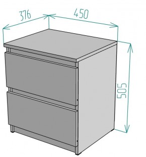 Комод Malta light K127 (тумба прикроватная) в Сысерти - sysert.mebel24.online | фото 2