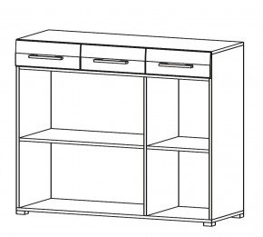 Комод НЕНСИ (Крафт золотой/Белый глянец) в Сысерти - sysert.mebel24.online | фото 2