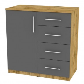 Комод "Калисто (K17)" ручка рейлинг (ДВ-Графит) в Сысерти - sysert.mebel24.online | фото