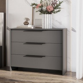 КАМЕЛИЯ 1 Серия 2 Комод 3 ящика Графит серый в Сысерти - sysert.mebel24.online | фото