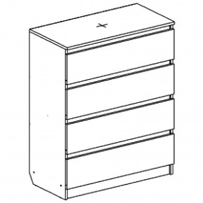 Комод с 4 ящиками "Бьянко" в Сысерти - sysert.mebel24.online | фото 3
