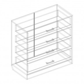 Комод с 4 ящиками "Милана" в Сысерти - sysert.mebel24.online | фото 3
