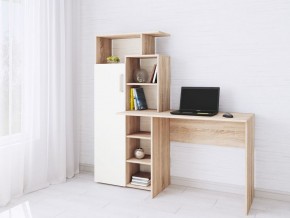 Компьютерный Стол Квартет-7 Дуб сонома/Белый в Сысерти - sysert.mebel24.online | фото