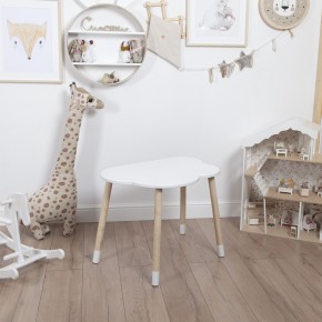 Комплект детский стол ОБЛАЧКО и стул ОБЛАЧКО ROLTI Baby (белая столешница/белое сиденье/береза ножки) в Сысерти - sysert.mebel24.online | фото