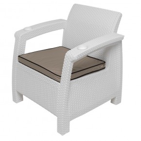 Комплект кресел Yalta Premium Double Seat (Ялта) белый (+подушки под спину) в Сысерти - sysert.mebel24.online | фото 3