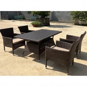Комплект мебели из иск. ротанга AM-196B/T196 Brown 4Pcs (4+1) в Сысерти - sysert.mebel24.online | фото 3