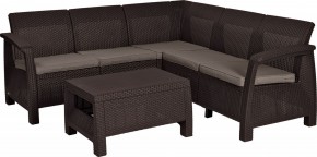 Комплект мебели угловой Корфу Релакс Сет (CORFU II RELAX SET) коричневый в Сысерти - sysert.mebel24.online | фото 2