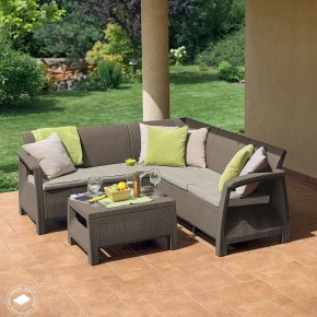 Комплект мебели угловой Корфу Релакс Сет (CORFU II RELAX SET) коричневый в Сысерти - sysert.mebel24.online | фото 4