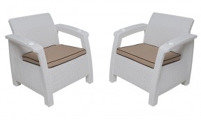 Комплект на балкон Yalta Premium Balcony Set (Ялта) белый (+подушки под спину) в Сысерти - sysert.mebel24.online | фото 4