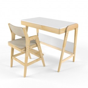 Комплект растущий стол и стул с чехлом 38 попугаев «Вуди» (Белый, Береза, Беж) в Сысерти - sysert.mebel24.online | фото