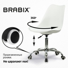 Кресло стул BRABIX "Eames MG-310 CH", хром, пластик белый, экокожа белая, 532923 в Сысерти - sysert.mebel24.online | фото 7