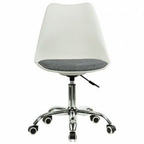 Кресло стул BRABIX "Eames MG-310 CH", хром, пластик белый, ткань серая, 532924 в Сысерти - sysert.mebel24.online | фото 1