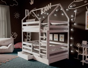 Кровать-домик двухъярусная 80*190 Белый в Сысерти - sysert.mebel24.online | фото