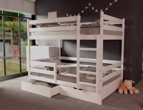 Кровать двухъярусная без крыши 80*160 Белый в Сысерти - sysert.mebel24.online | фото