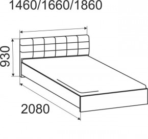 Кровать Лита с подъемным механизмом 1400*2000 в Сысерти - sysert.mebel24.online | фото 4