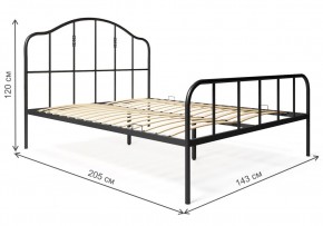 Кровать Милена 140х200 черная в Сысерти - sysert.mebel24.online | фото